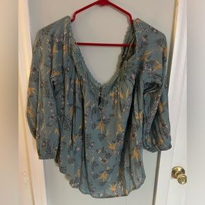 Rewind Off shoulder floral top. Size L